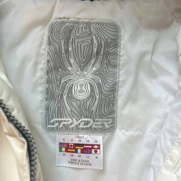 Spyder Women’s White Blue Ski Jacket Size 8 - Picture 3 of 13